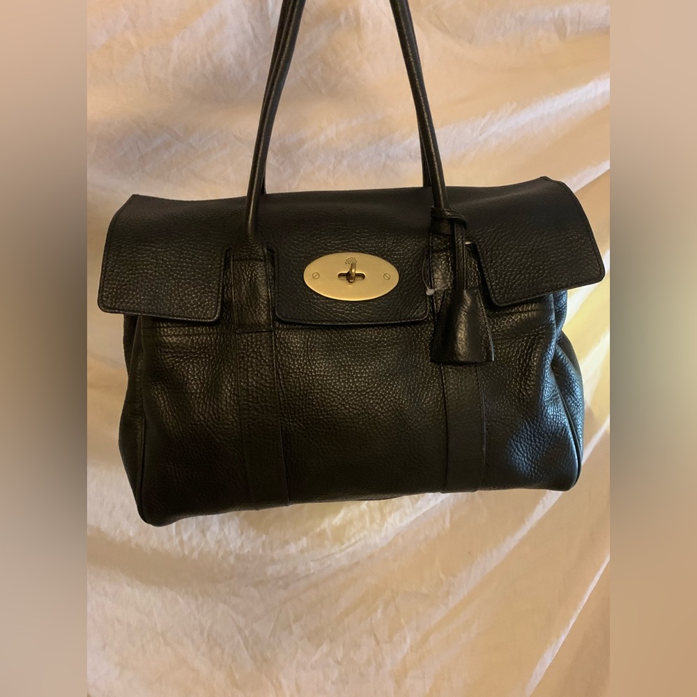 ✨💥⚡️ Mulberry Black Pebbled Leather Bayswater Satchel - Picture 2 of 16